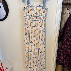 Colorful Sundress with Blue Straps